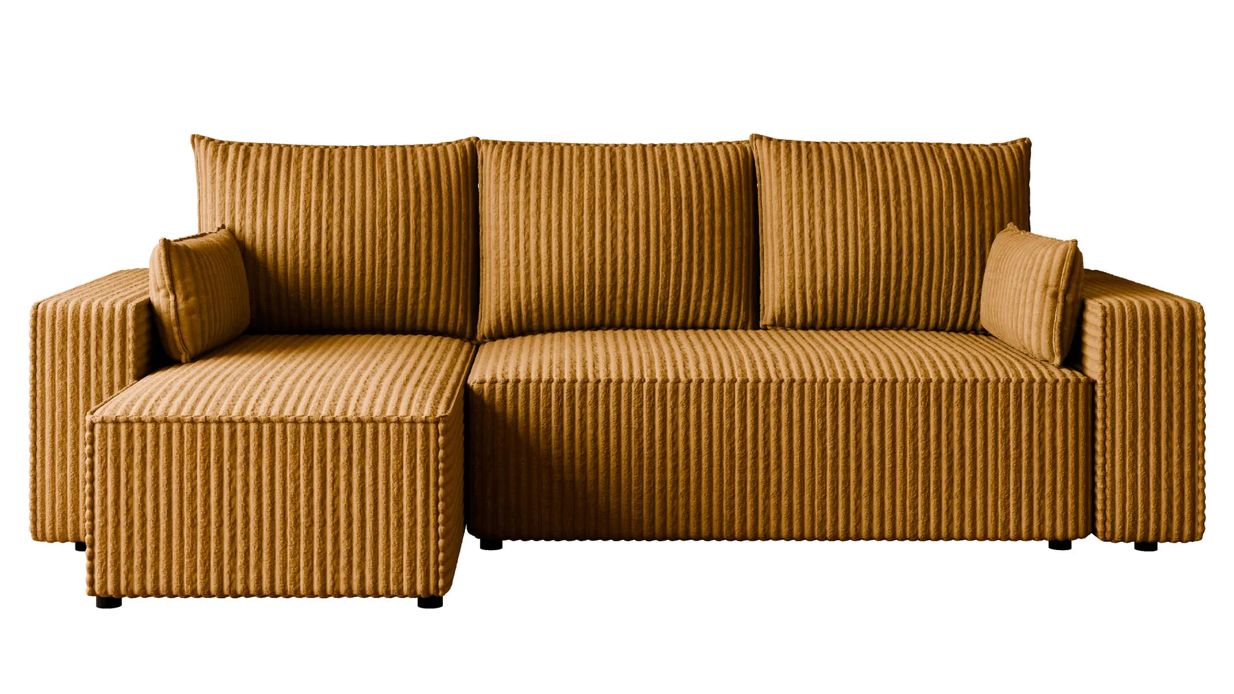 Ecksofa mit Schlaffunktion – Tobi Cordstoff Ambience, L-Form