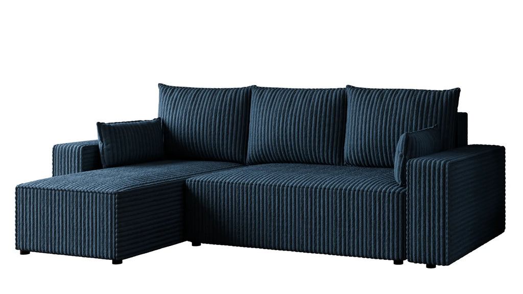 Ecksofa mit Schlaffunktion – Tobi Cordstoff Ambience, L-Form