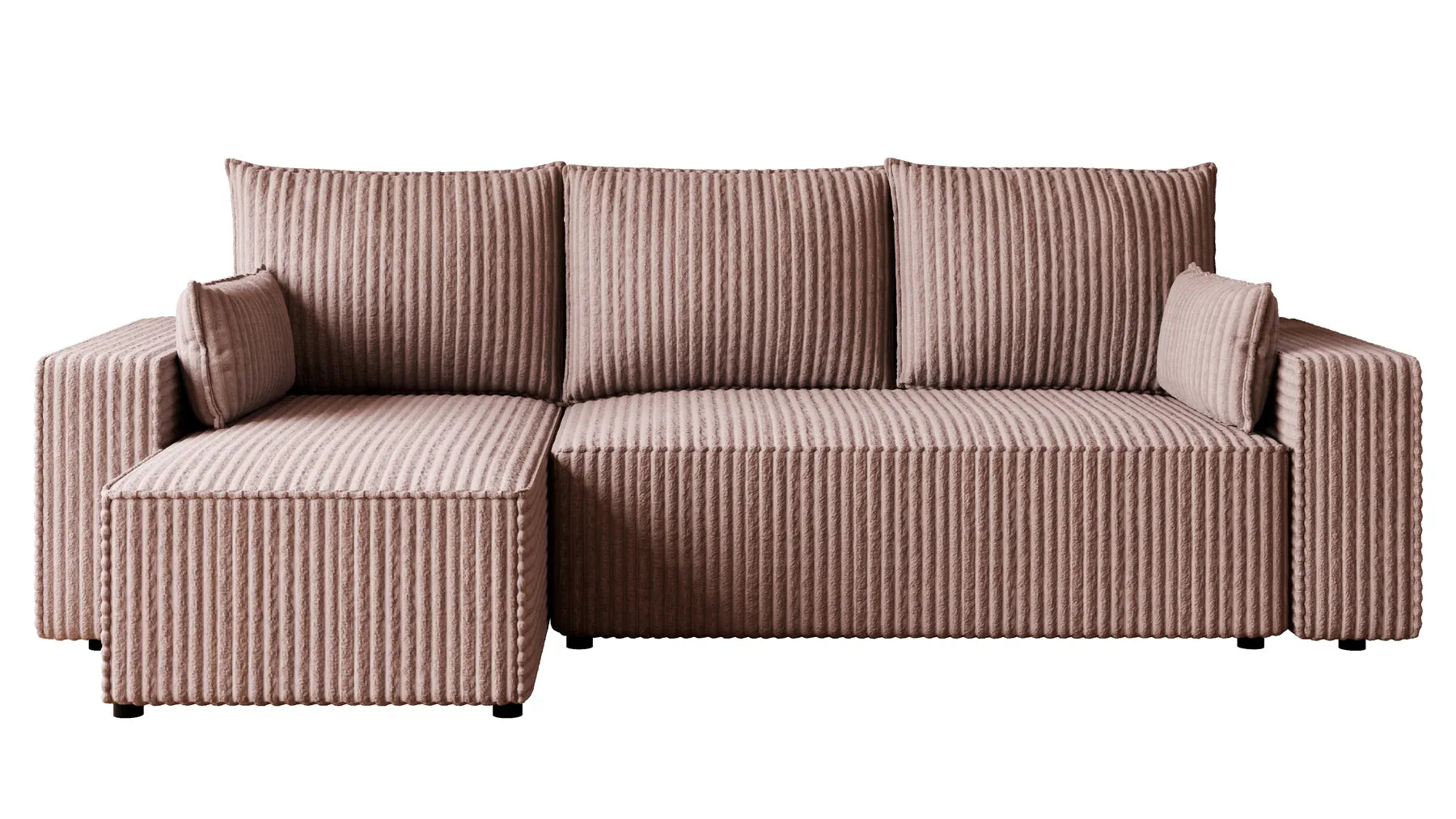 Ecksofa mit Schlaffunktion – Tobi Cordstoff Ambience, L-Form