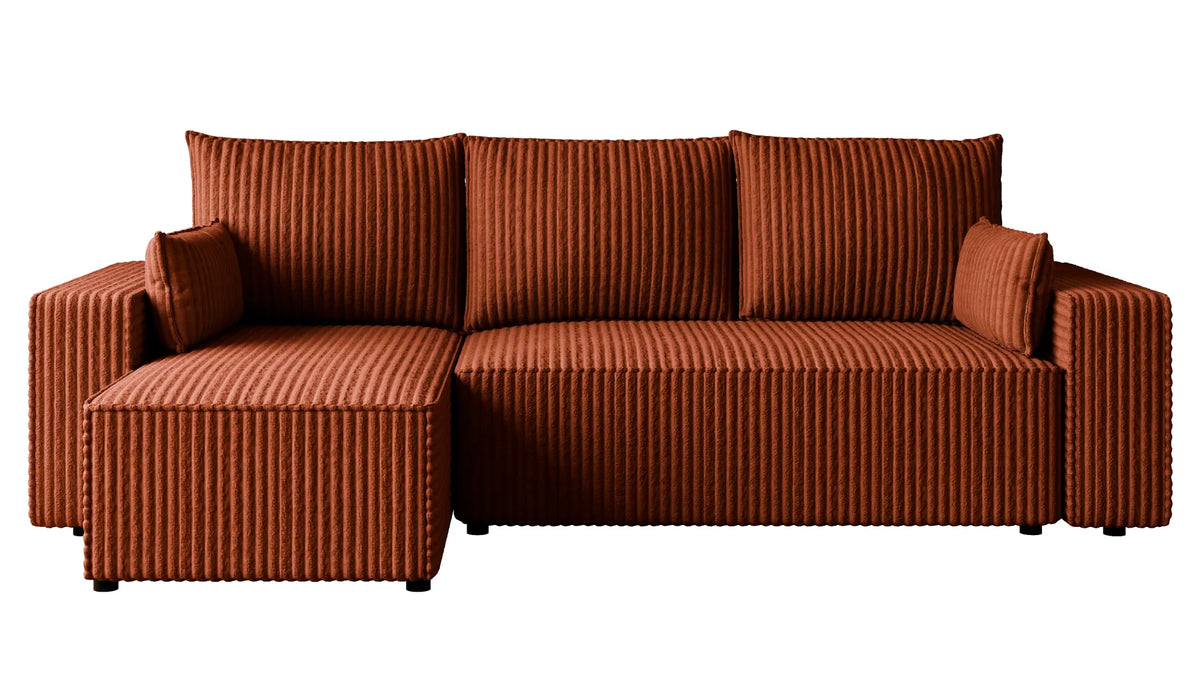 Ecksofa mit Schlaffunktion – Tobi Cordstoff Ambience, L-Form