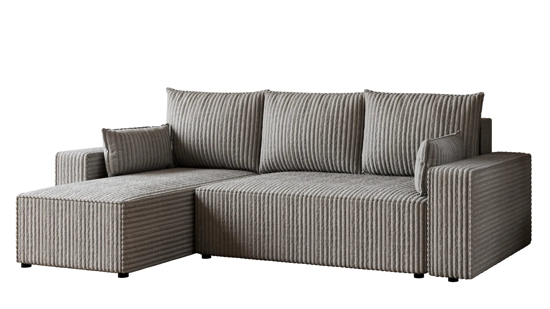Ecksofa mit Schlaffunktion – Tobi Cordstoff Ambience, L-Form