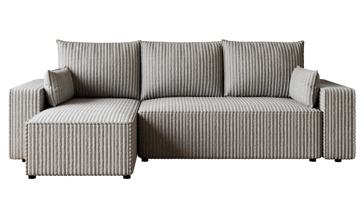 Ecksofa mit Schlaffunktion – Tobi Cordstoff Ambience, L-Form