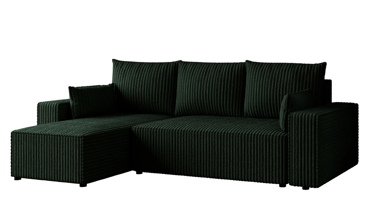 Ecksofa mit Schlaffunktion – Tobi Cordstoff Ambience, L-Form