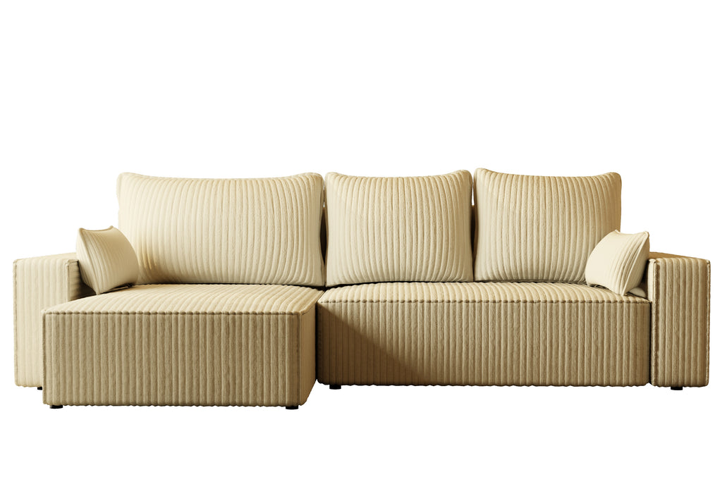 XL Ecksofa mit Schlaffunktion Tobi Cord Felipo