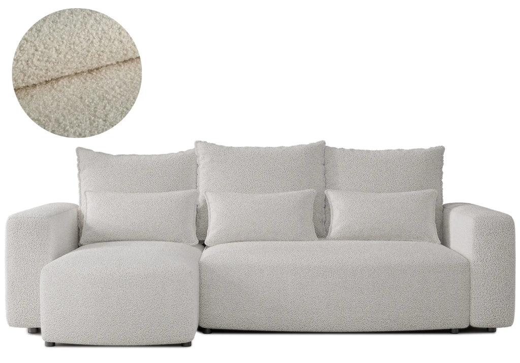 Ecksofa mit Schlaffunktion Travis Boucle