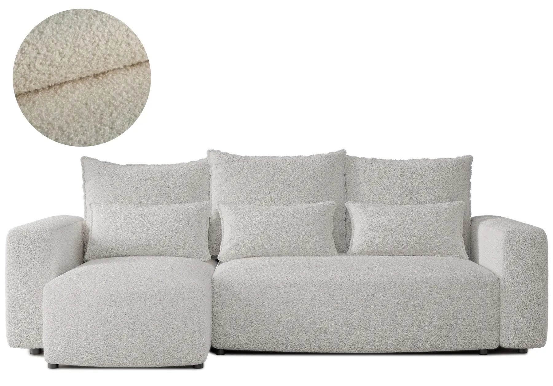 Ecksofa mit Schlaffunktion Travis Boucle