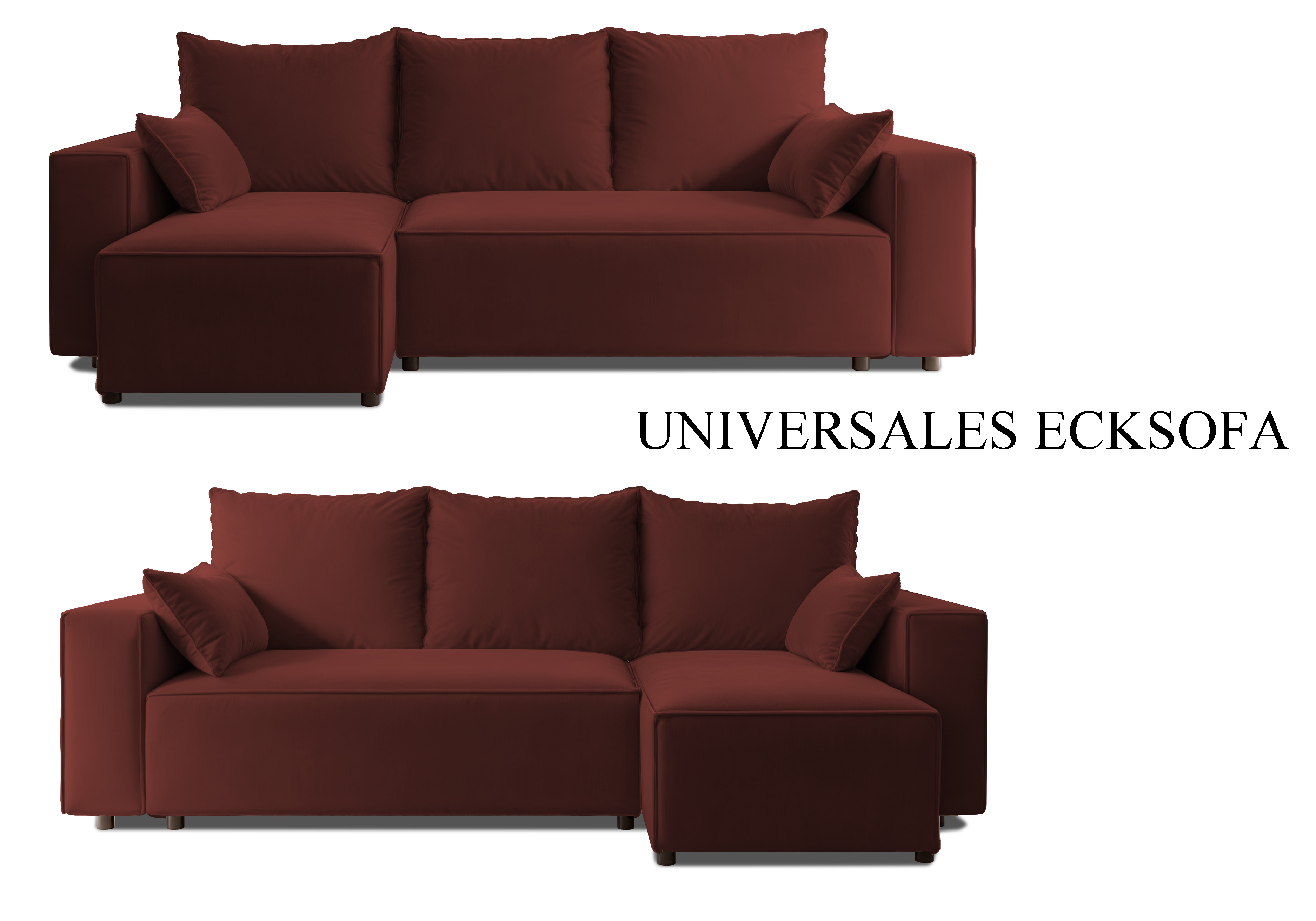 Ecksofa mit Schlaffunktion Tobi Velour